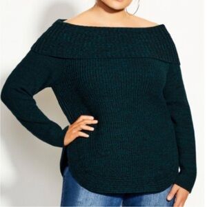 NWT City Chic Jade Jumper Scoop Me Up Sweater M 18